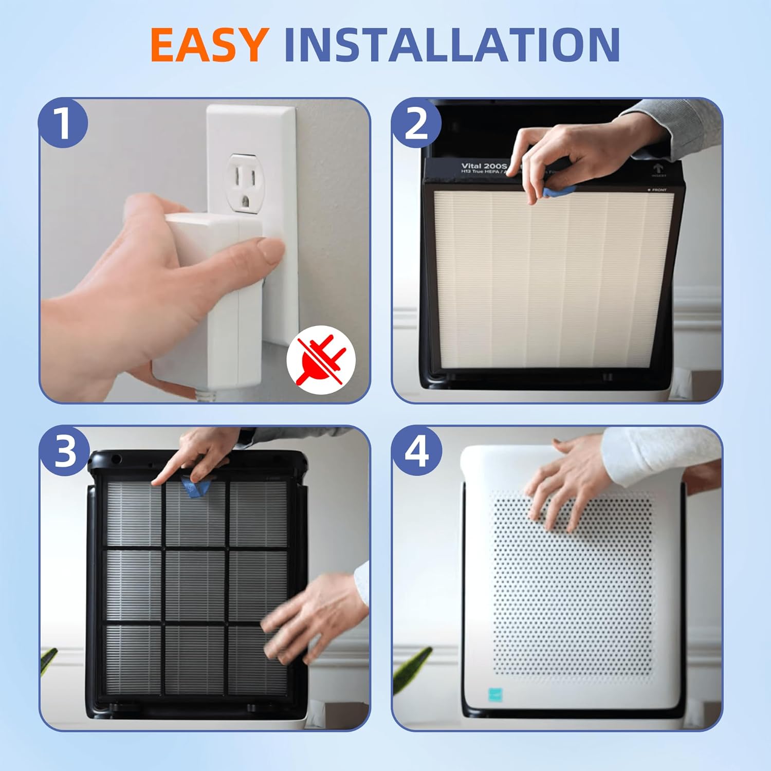 Vital 200S - Filtro de repuesto HEPA para purificador de aire LEVOIT Vital...
