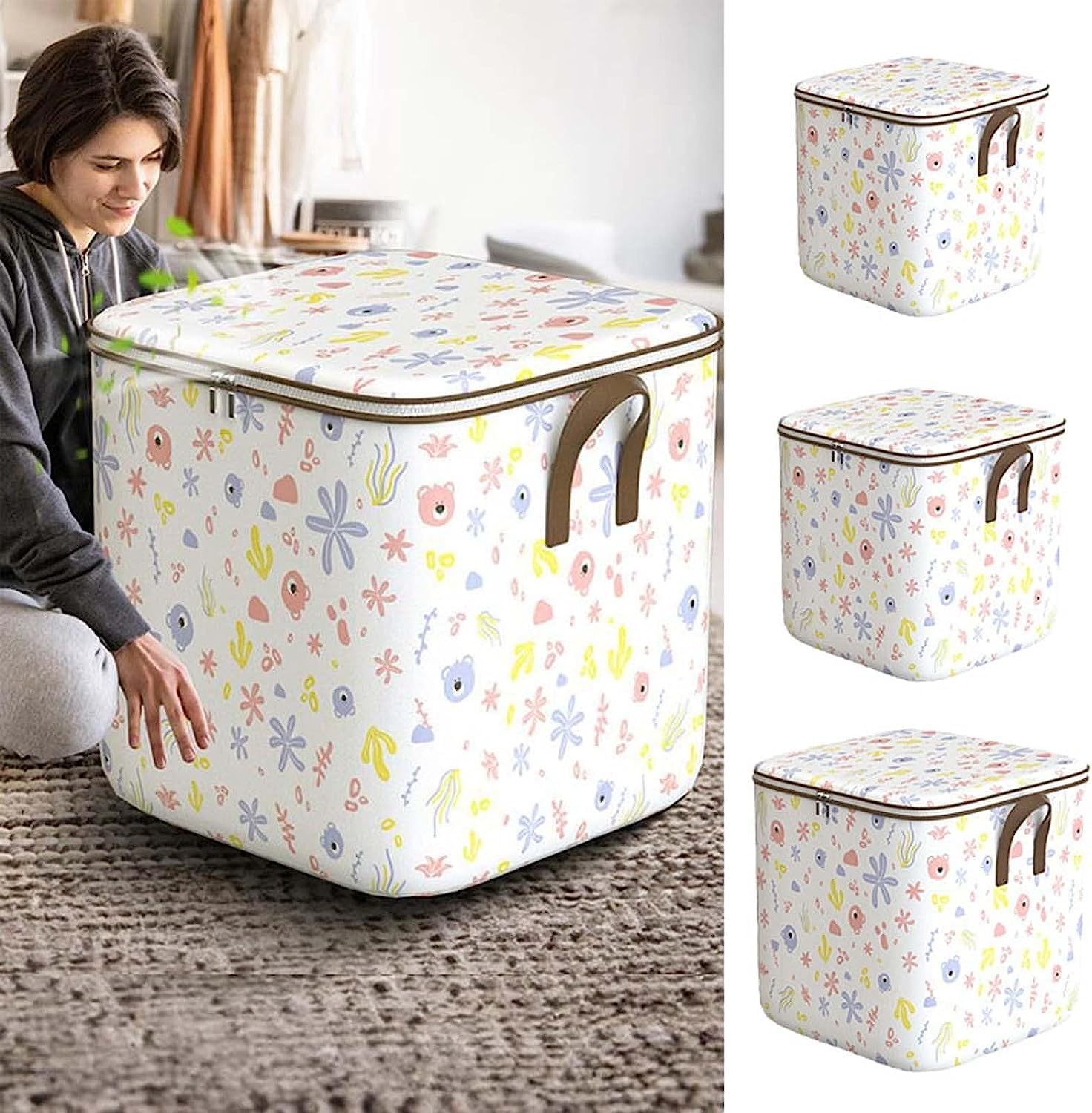 Bolsa de almacenamiento de ropa, no tejida, plegable, bolsa de almacenamiento...