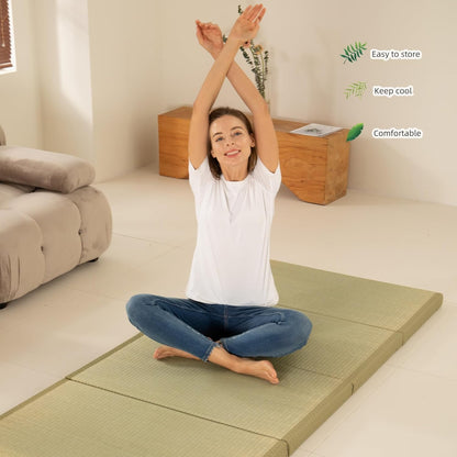 Tatami Mat Colchón grueso japonés para piso, cama individual de tatami de