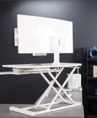 VIVO DESK-V000KLW - Convertidor de escritorio de esquina extra ancho de 38...