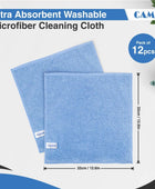 Paquete de 12 paños de limpieza de toallas de microfibra, tamaño 12.6 x 12.6