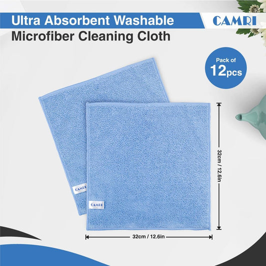 Paquete de 12 paños de limpieza de toallas de microfibra, tamaño 12.6 x 12.6