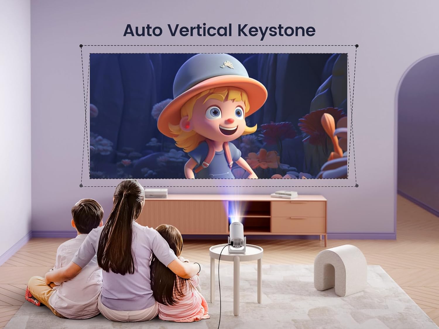 Soporte ajustable de 270 Mini proyector con WiFi y Bluetooth, proyector de...