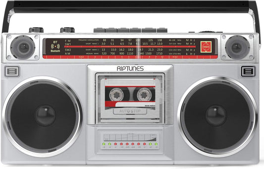 Riptunes Boombox - Grabador de cassette de radio, radio AMFM -SW1SW2,...