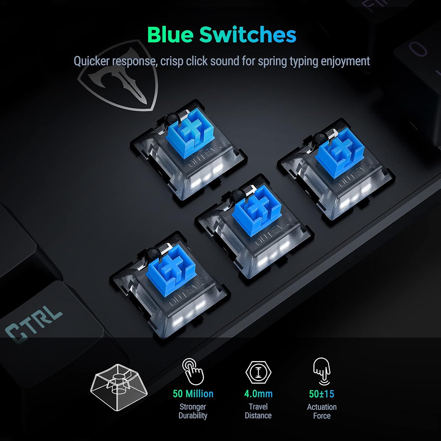 RisoPhy Teclado mecánico para juegos, RGB de 104 teclas ultradelgado con...