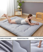 Colchón de futón japonés plegable de tatami, tapete de dormir enrollable con...