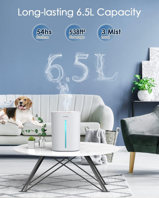 Humidificadores mejorados de 6.5L para habitaciones grandes, humidificadores