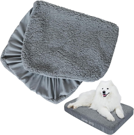 Fundas de cama para perro, repuesto de felpa suave, lavable, forro impermeable...