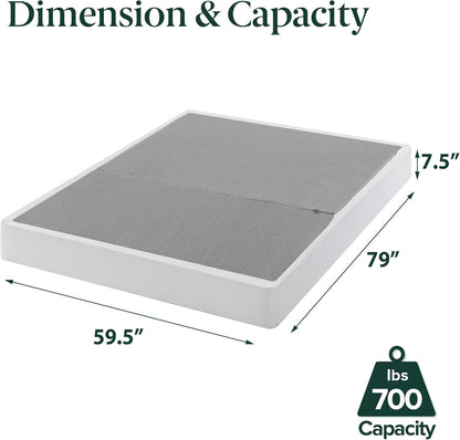 Somier base de colchón plegable Sleep Master BiFold, Acero, Blanco