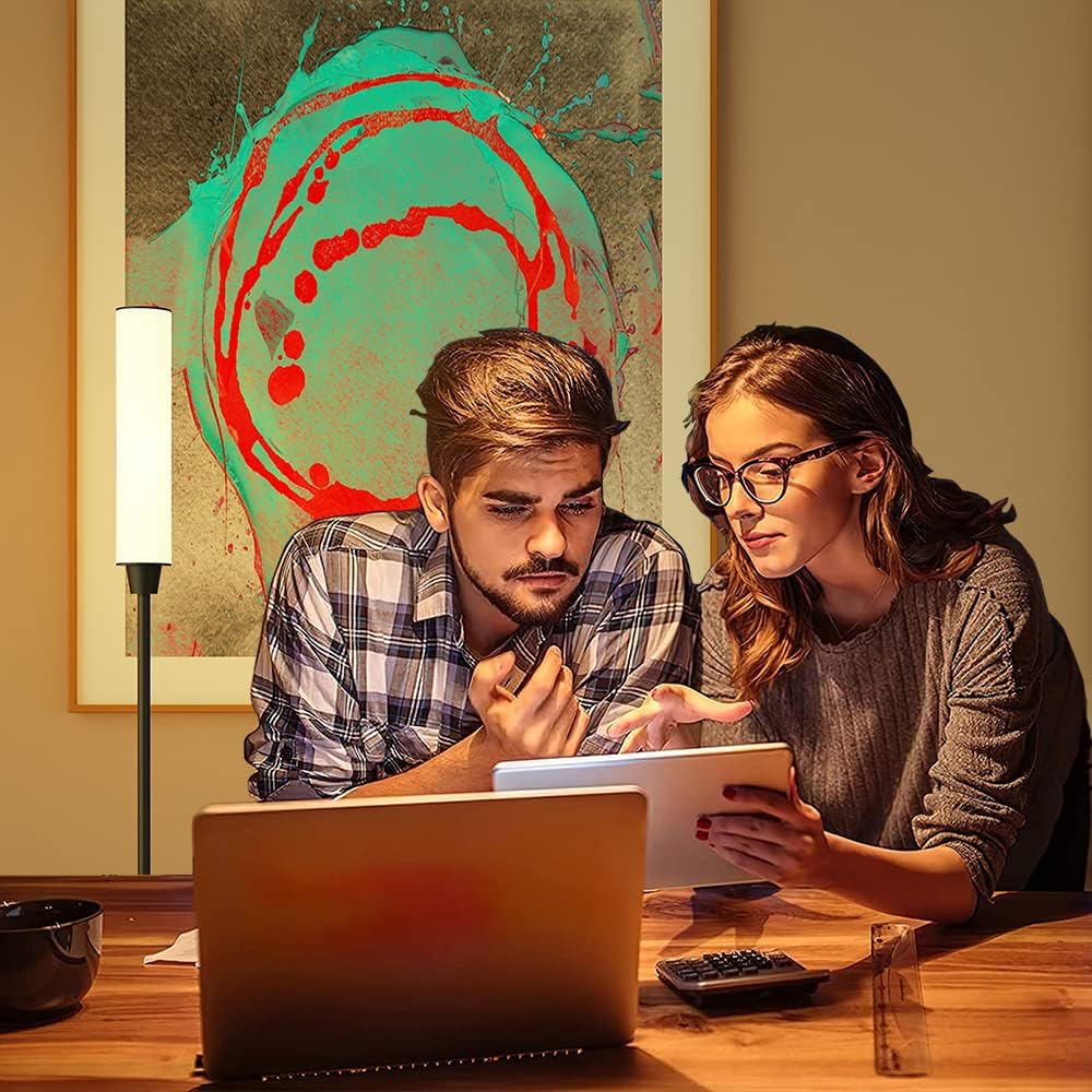 Lámpara De Pie Con Control Remoto, Colores Ajustables Sin Escalones De 3000K-6000K