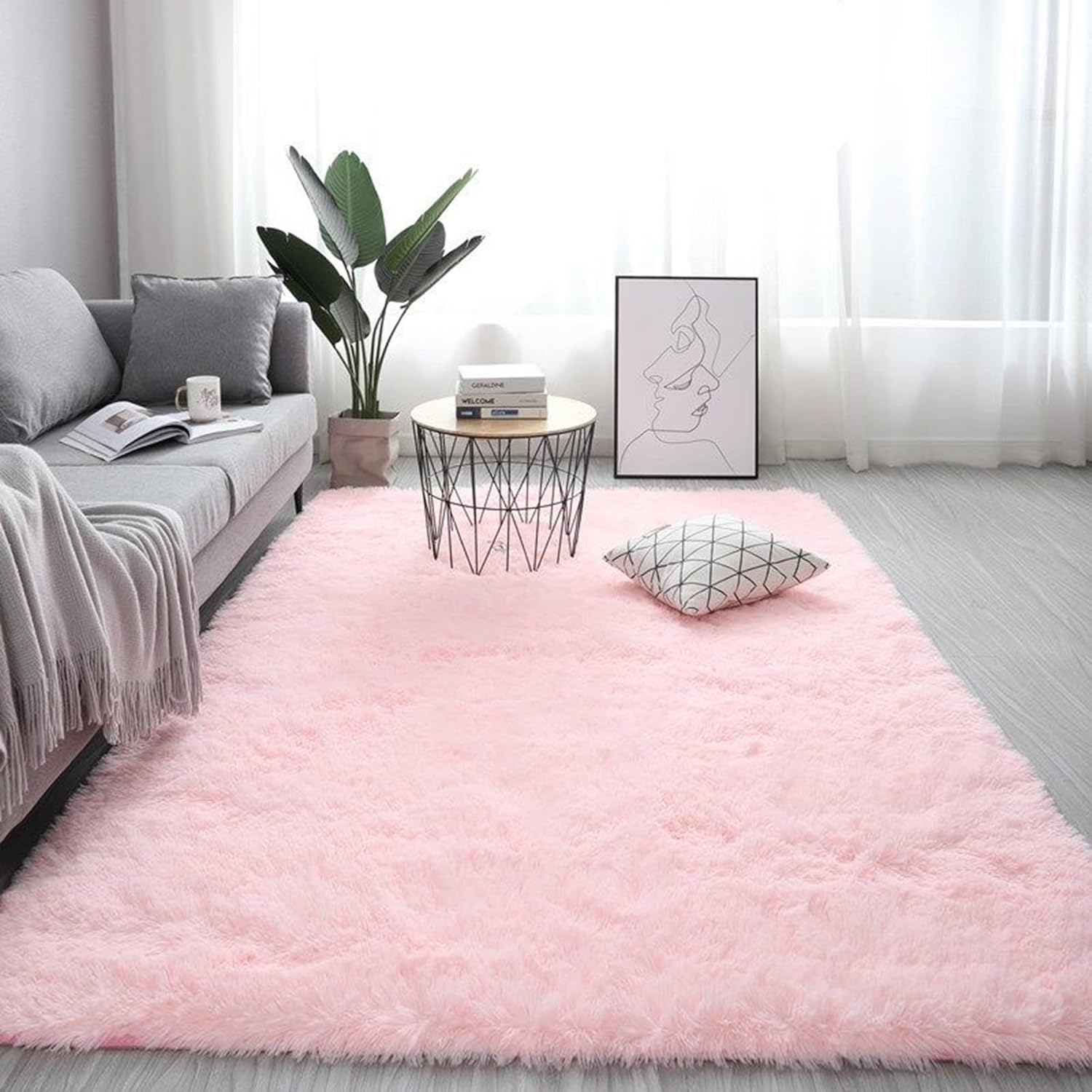 Alfombras de área ultra suaves para interiores y modernas, para decoración del...