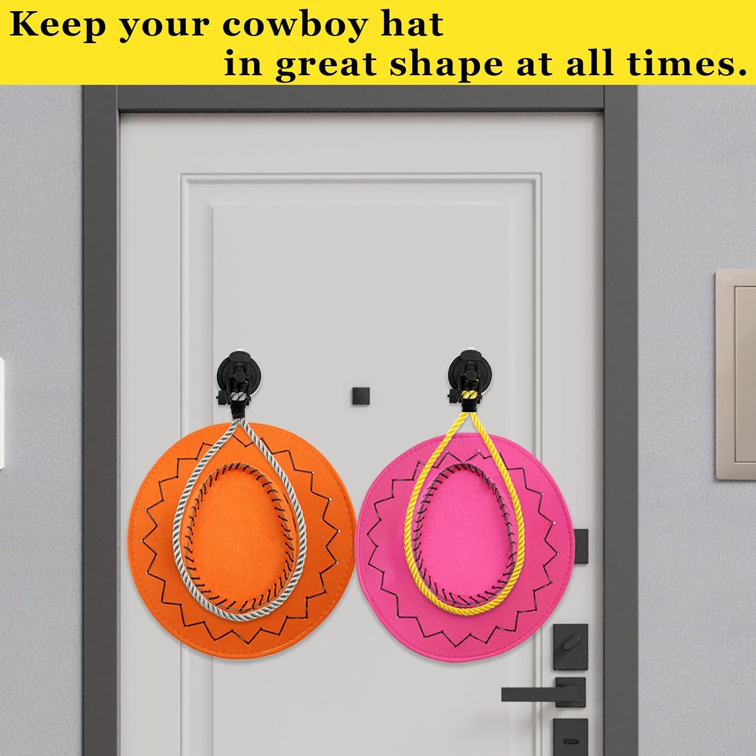 3 soportes para sombreros de vaquero 2024 para vehículos, perchero de vaquero...
