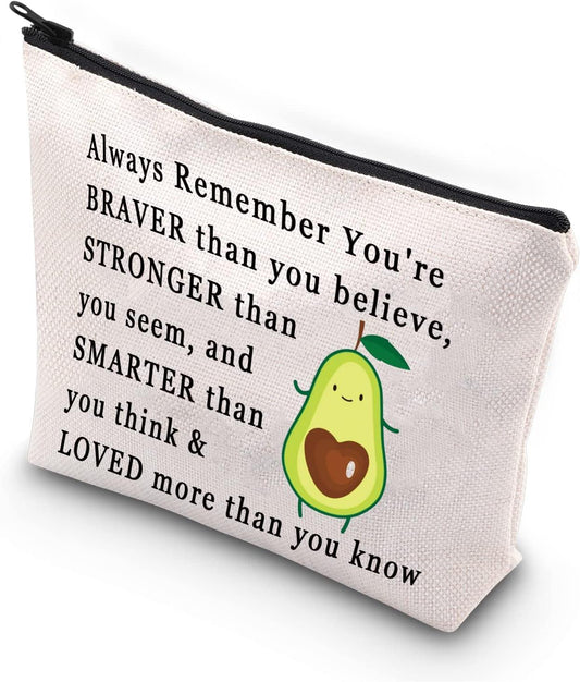 Bolsa de cosméticos con temática de aguacate, regalo de cumpleaños de aguacate