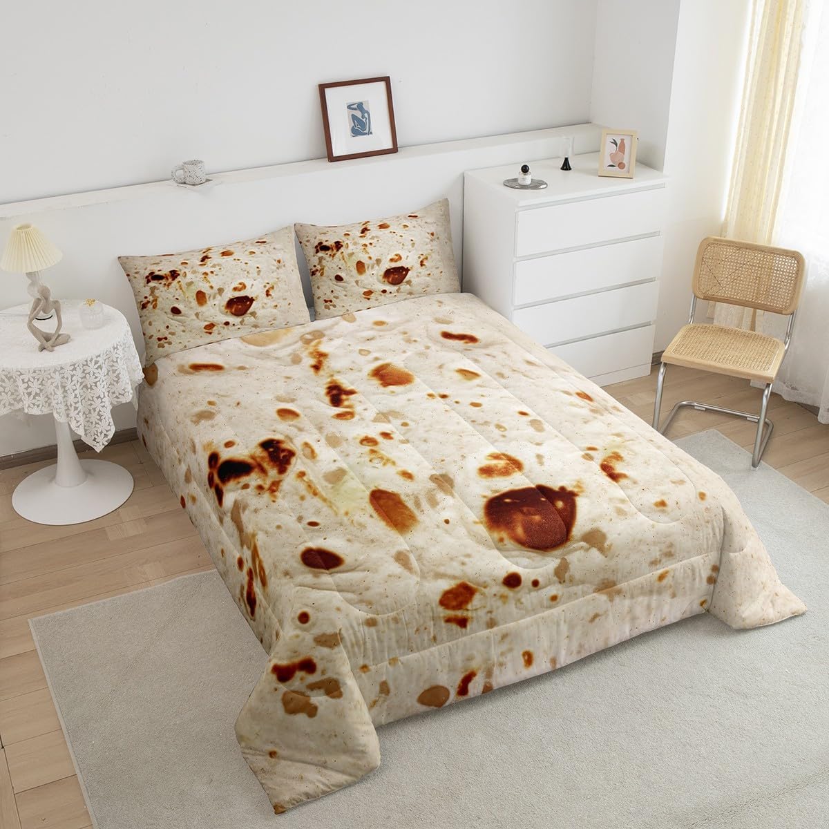 Feelyou Juego de ropa de cama de tortilla de burritos para adultos y niños,...