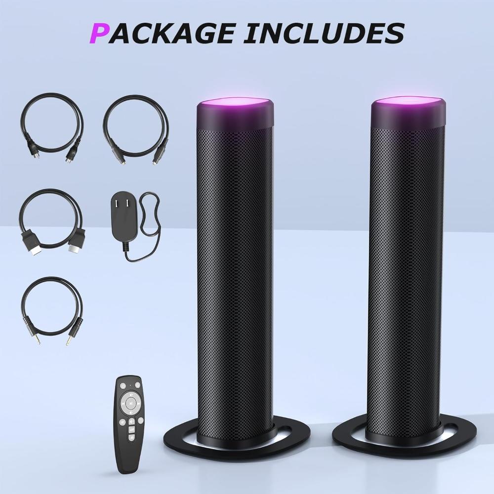 Barra de Sonido de 100 W para Smart TV con 3 Modos de Luces RGB