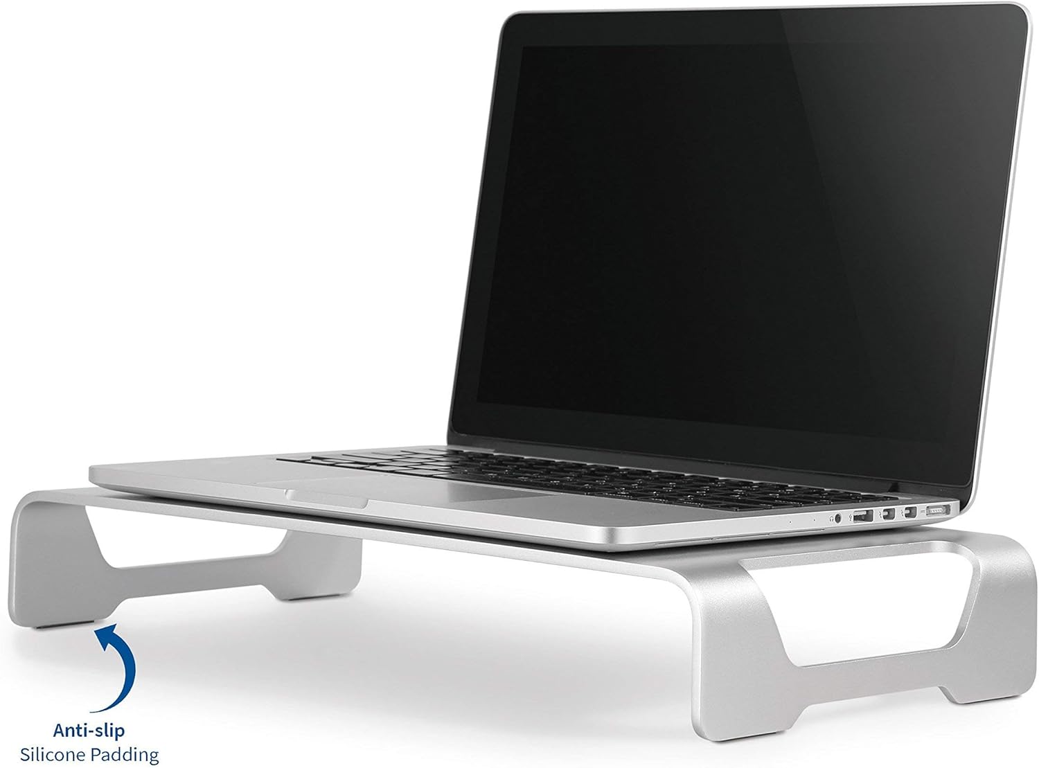VIVO Elevador de monitor ancho de aluminio plateado de 16 pulgadas, soporte de...