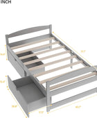 SOFTSEA Sofá cama individual con cajones de almacenamiento, base de colchón,...