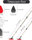 Cepillo de limpieza 3 en 1, poste telescópico ajustable de 46 pulgadas de mango