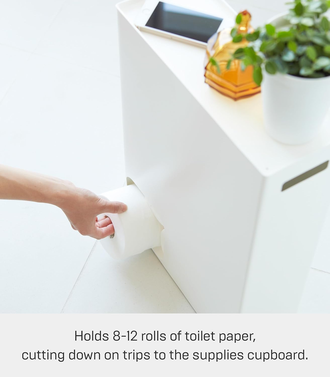 YAMAZAKI Home - dispensador de papel higiénico para el baño, organizador de...