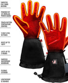 5V Lightweight Battery Heated Gloves for Women Waterproof Membrane, 3 Heat