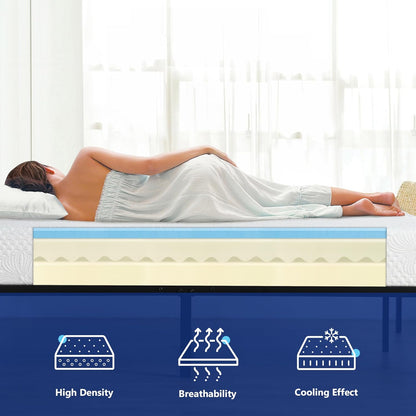 Colchón transpirable con múltiples capas de espuma viscoelástica Olee Sleep