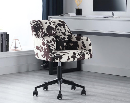 Silla de escritorio moderna giratoria para oficina en casa con ruedas y brazos,...