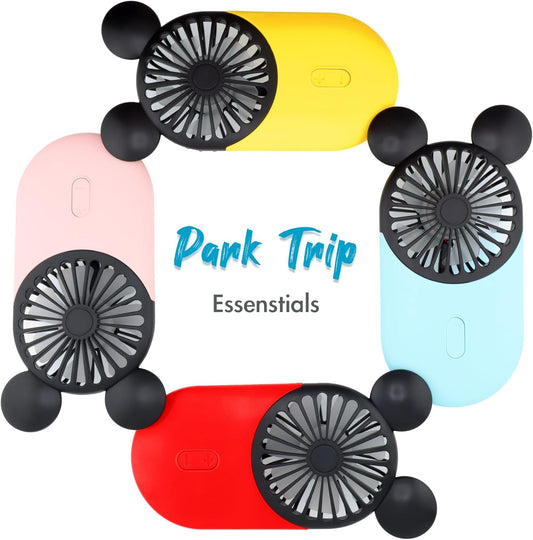Mini ventilador personal de Mickey, ventilador recargable USB de mano y...
