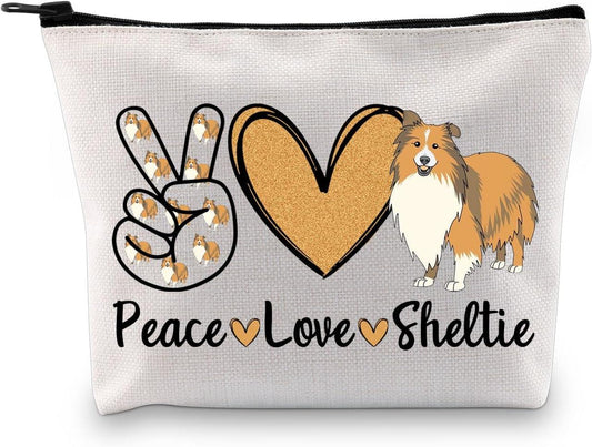 BDPWSS Sheltie Bolsa de maquillaje para amantes de los perros, regalos para