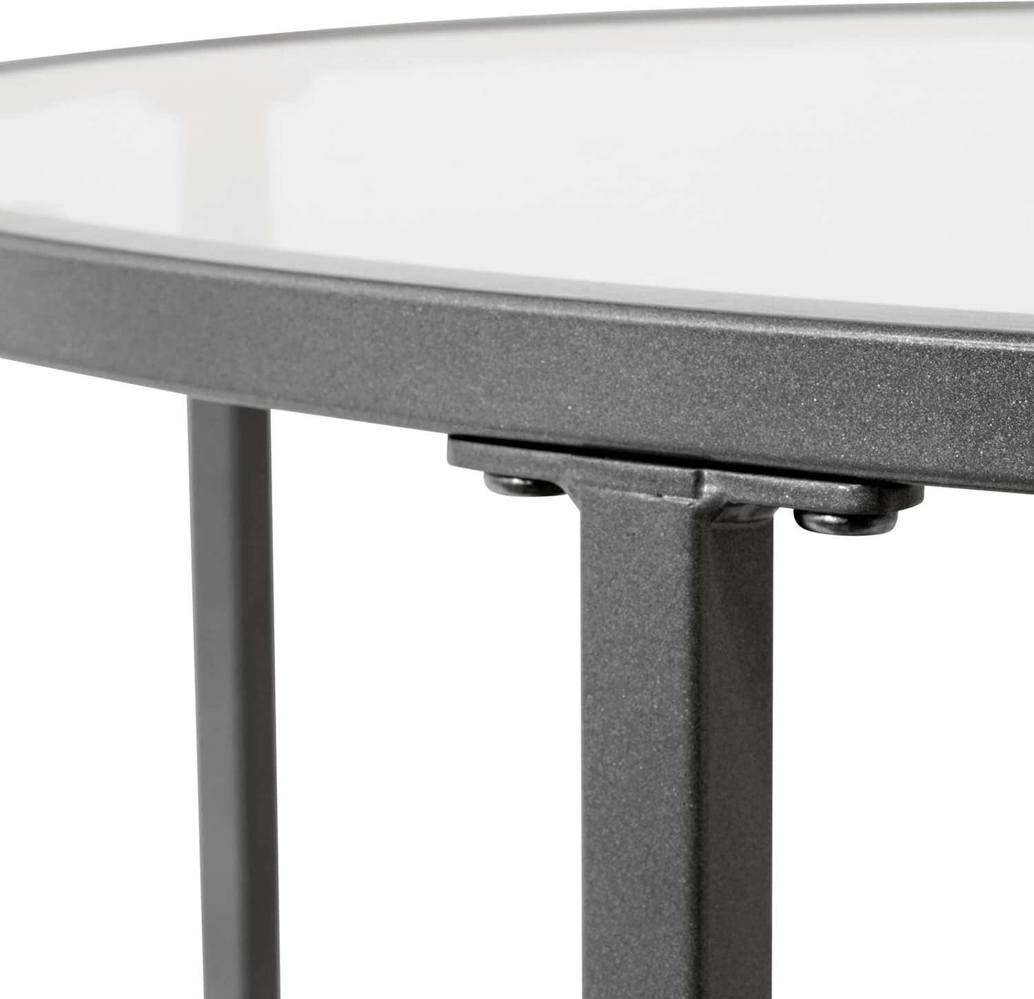 SD STUDIO DESIGNS Camber Elite Mesa de centro redonda de metal y vidrio, 28...