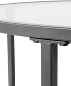 SD STUDIO DESIGNS Camber Elite Mesa de centro redonda de metal y vidrio, 28...