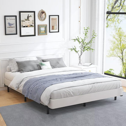 Base de cama California King de 5 pulgadas, base de colchón con marco de metal