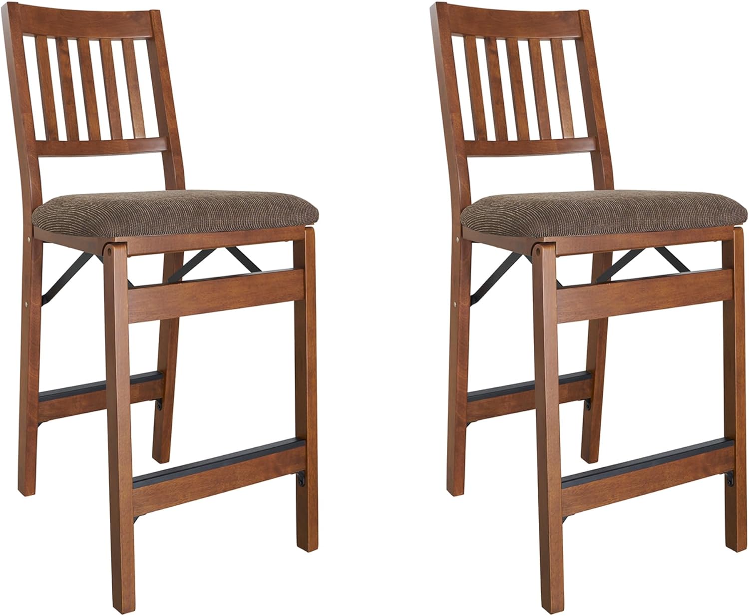 Stakmore Juego de taburetes de mesa de comedor de madera maciza prémium con