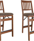 Stakmore Juego de taburetes de mesa de comedor de madera maciza prémium con