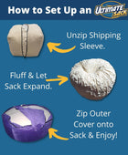 Ultimate Sack - Puf con taburete para pies en varios tamaños y colores Muebles...