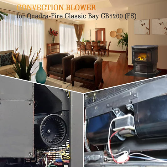 Adviace Ventilador de convección 812-3370 para estufa de pellets Quadrafire...