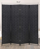Divisor de ambientes de 6 pies, pantalla plegable de 4 paneles, separadores de...