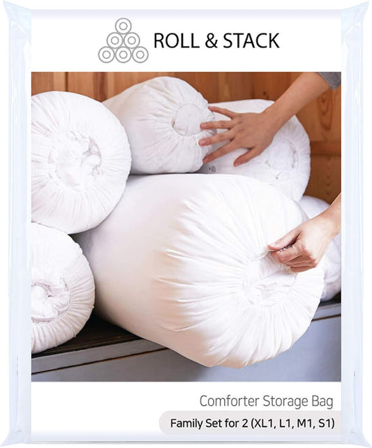 Bolsas de almacenamiento Roll&Stack para edredones, mantas, ropa, armario,...