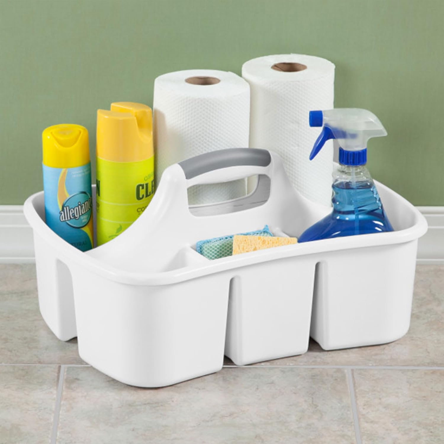 Sterilite Divided Ultra Caddy, plástico, almacenamiento portátil para guardar...