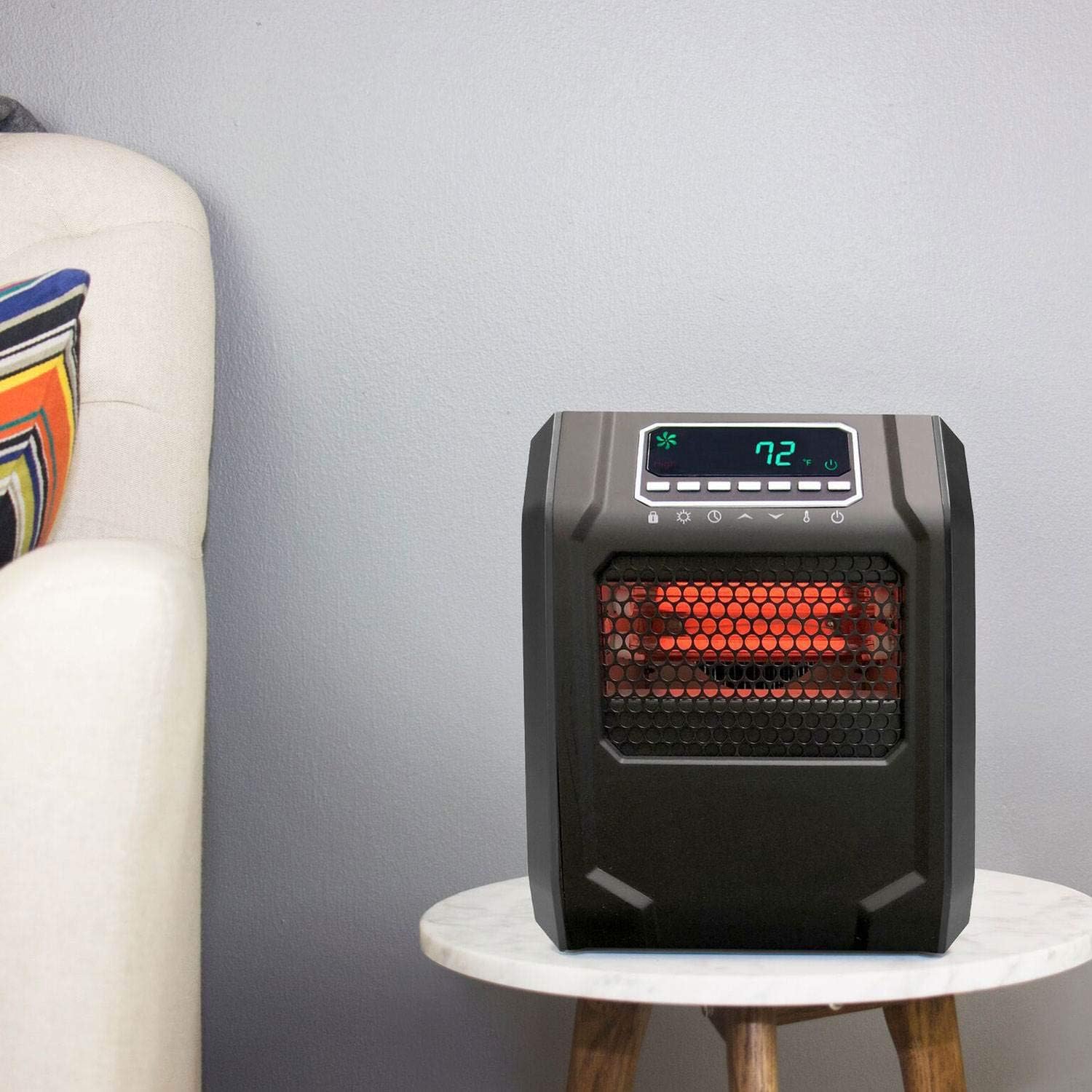 Lifesmart Calentador eléctrico infrarrojo de cuarzo de 4 elementos para...