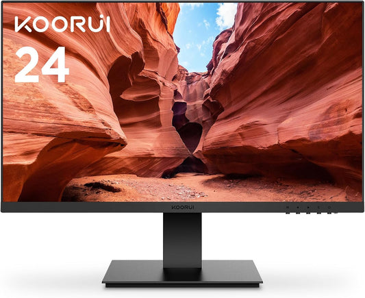KOORUI Monitor de computadora de 24 pulgadas Full HD 1920 x 1080p VA, relación...