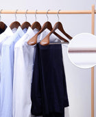 Nature Smile Perchas de madera de lujo para trajes, paquete de 6 perchas de...