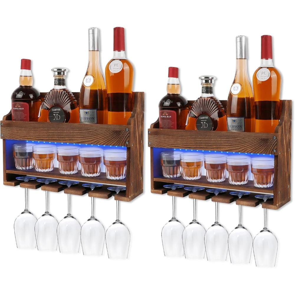 Set de 2 Repisas para Vinos y Copas TIRYIUOU