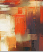 Alfombra de interior naranja de 5 pies x 8 pies, marrón moderno arte abstracto...