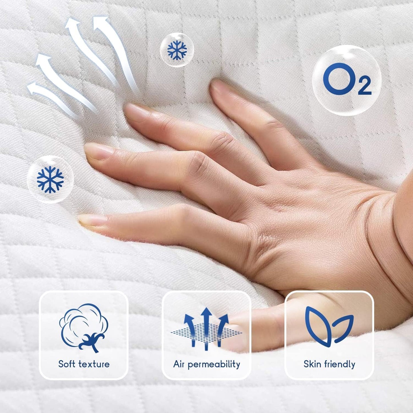 Colchón tamaño individual, colchón de espuma viscoelástica de gel de 6