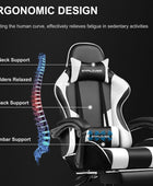 GTPLAYER Silla para videojuegos, silla de computadora con reposapiés y soporte...