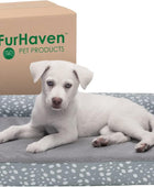 Furhaven - Cama para perro de espuma viscoelástica, estilo diván, en forma de...