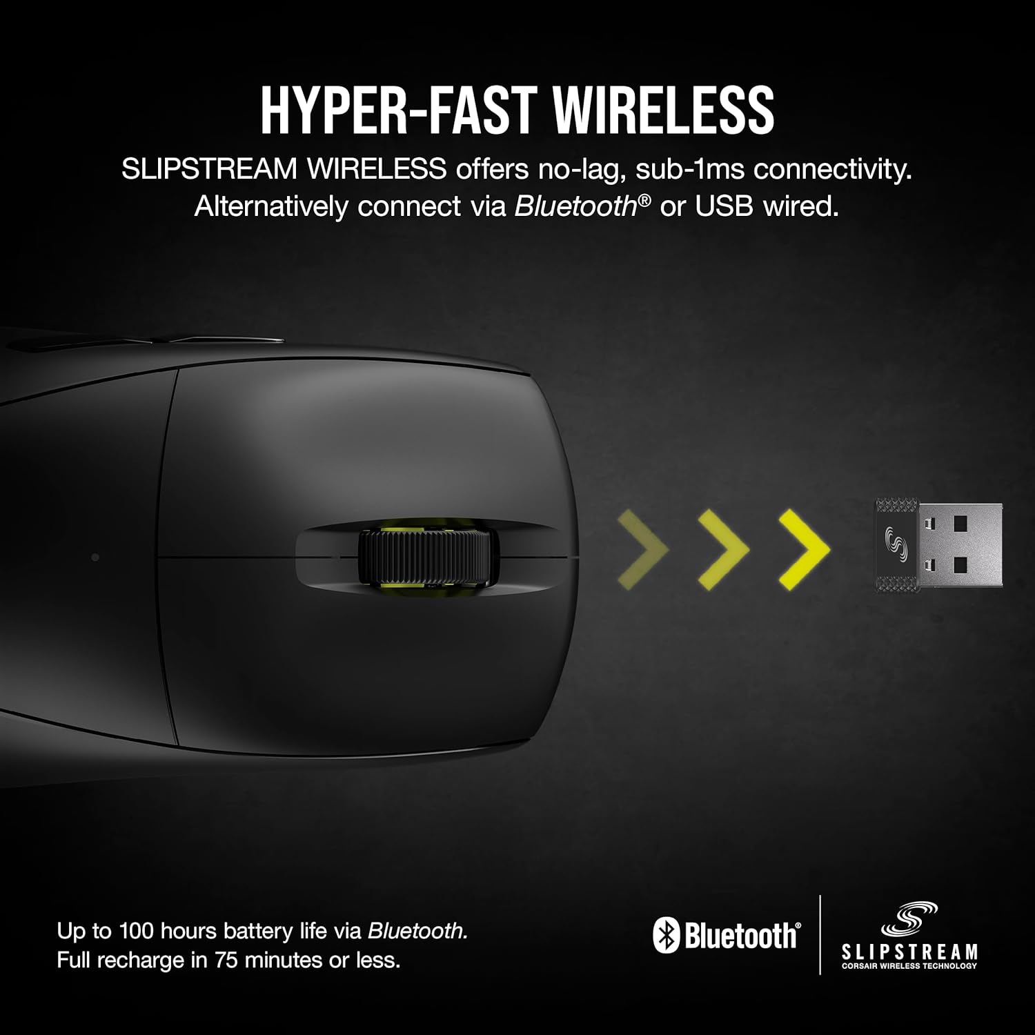 Corsair M75 AIR - Mouse inalámbrico ultra ligero para juegos - 2.4 GHz y...
