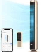 Dreo Ventilador de torre para dormitorio, ventilador inteligente sin aspas de...