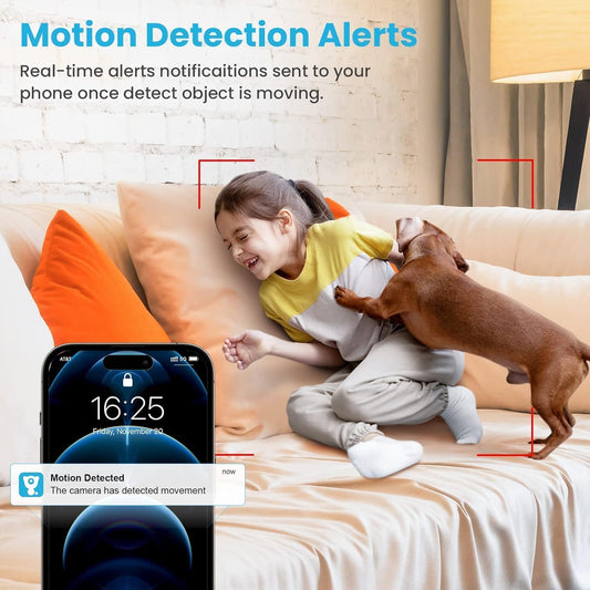 litokam Cámara de seguridad interior 2K, cámaras de 360 para seguridad del...