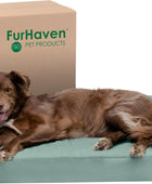 Furhaven - Cama Pinsonic acolchada para perros, con estampado de patas, en...